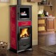 Italienischer Kaminofen, Holzofen mit Backfach La Nordica Rossella Plus Forno Evo Rot, 9.4kW | Holzofen | Kaminofen |
