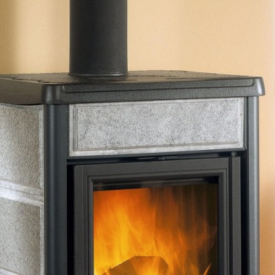 Italienischer Kaminofen, Holzofen Wasserführend La Nordica Termorossella Plus EVO DSA Naturstein, 11.1kW - La Nordica