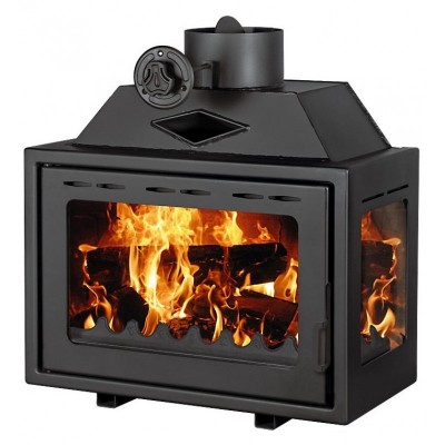 Kamineinsatz, Kamin Prity, Modell O, Links, Leistung 10kW, Eckplatzierung, Panoramablick - Produktvergleich