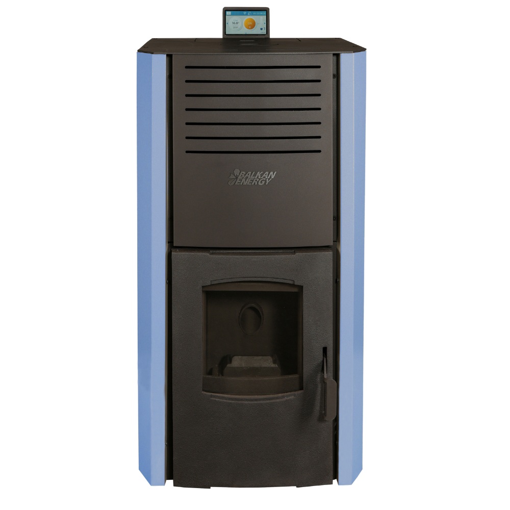 Pelletofen Wasserführend Balkan Energy Sofia Blau, 25kW | Pelletofen Wasserführend | Pelletofen |
