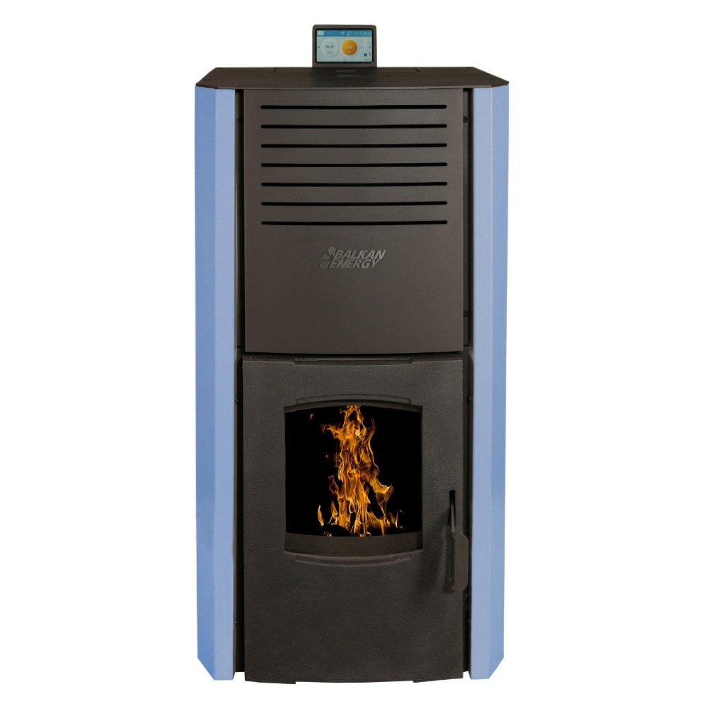 Pelletofen Wasserführend Balkan Energy Sofia Blau, 25kW | Pelletofen Wasserführend | Pelletofen |
