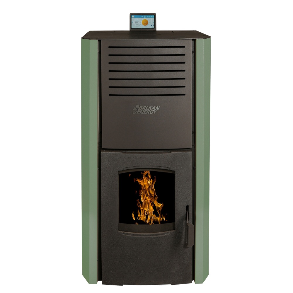 Pelletofen Wasserführend Balkan Energy Sofia Grün, 25kW | Pelletofen Wasserführend | Pelletofen |