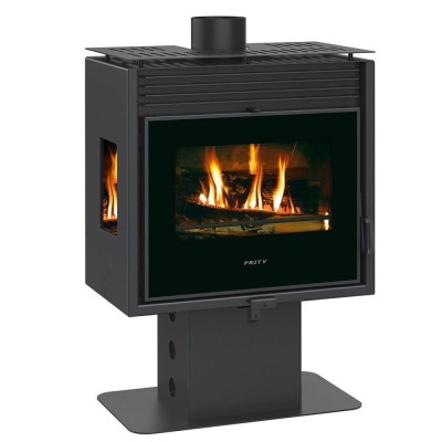 Holzofen Prity, Modell PM3L E, Leistung 10.8kW, mit Standfuß, Panoramablick - Produktvergleich