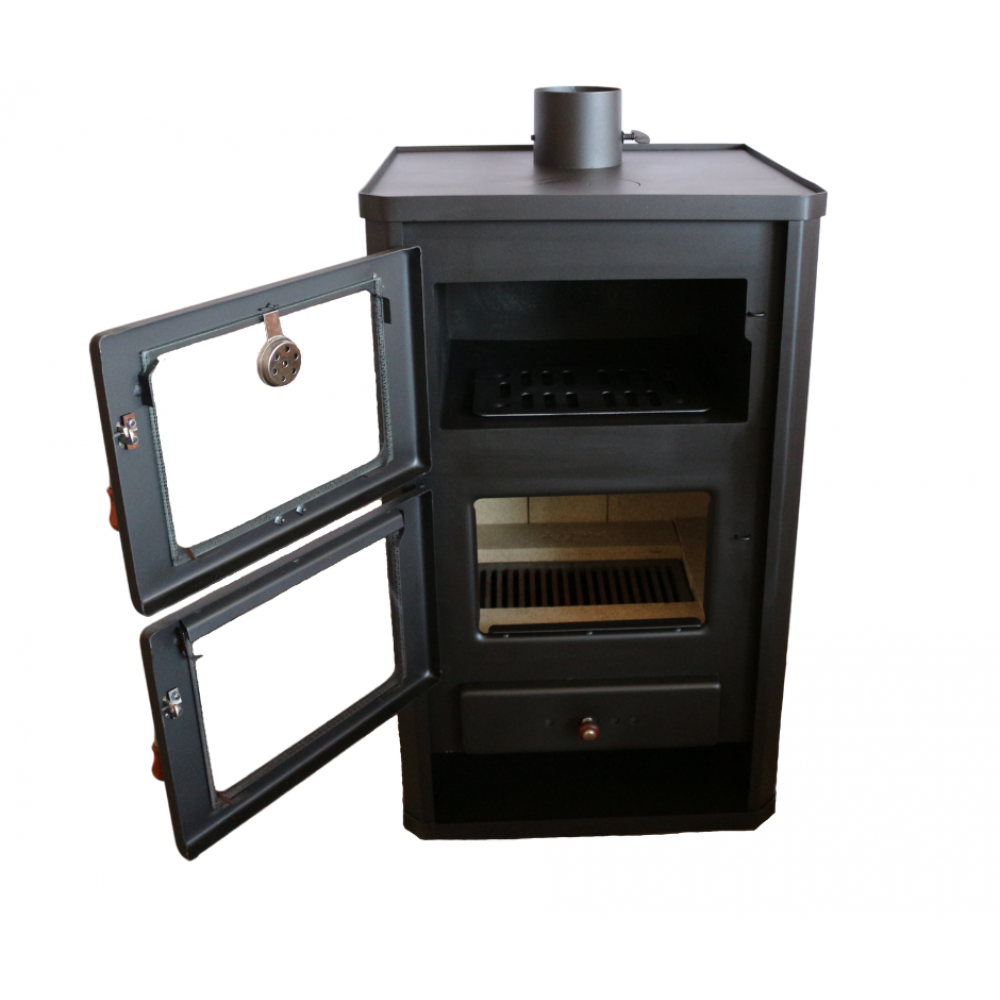 Kaminofen, Holzofen mit Backfach Prity, Modell FG, Leistung 14.2kW | Holzofen | Kaminofen |