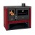 Kaminofen, Holzofen mit Backfach Prity GT Rot, 15 kW Kaminofen, Holzofen mit Backfach Prity GT Rot, 15 kW