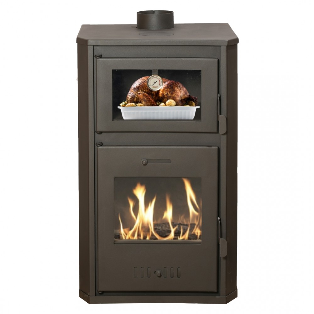 Kaminofen, Holzofen Wasserführend mit Backfach Balkan Energy, Modell Rosana Ceramic, 18.56kW - 24.56kW | Wasserführender Kaminofen | Kaminofen |