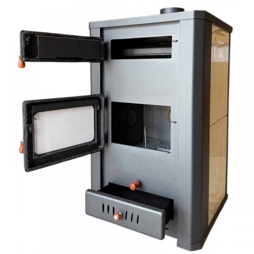 Kaminofen, Holzofen Wasserführend Prity, Modell S3 W21, Leistung 21.2 kW | Wasserführender kaminofen | Kaminofen |