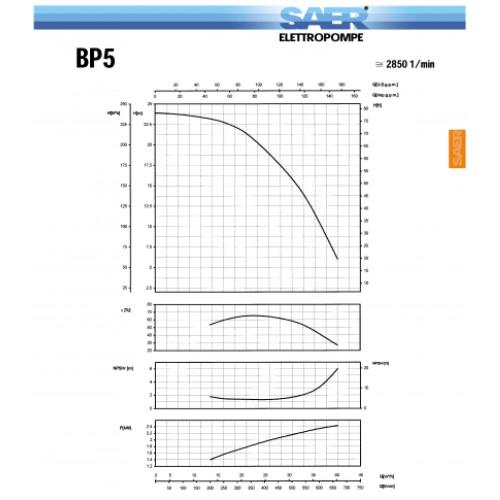 Einstufige Kreiselpumpe SAER - BP5 für Gärten und mehr. |  |  |