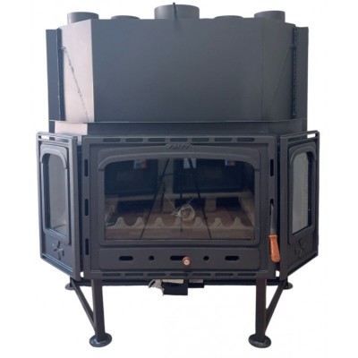 Kamineinsatz, Kamin Prity, Modell TC2F, Leistung 18.5kW, Gebläse, Gusseisentür, Panoramablick - Produktvergleich