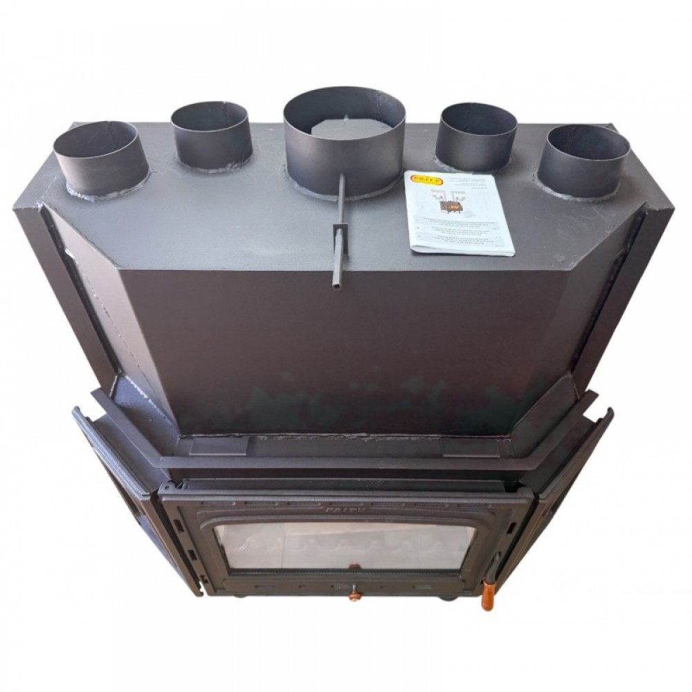Kamineinsatz, Kamin Prity, Modell TC2F, Leistung 18.5kW, Gebläse, Gusseisentür, Panoramablick | Kamin | Kamineinsatz |
