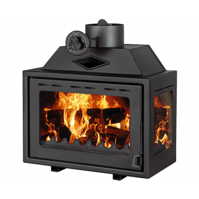 Kamineinsatz, Kamin Prity, Modell O, Rechts, Leistung 10kW, Eckplatzierung, Panoramablick - Produktvergleich