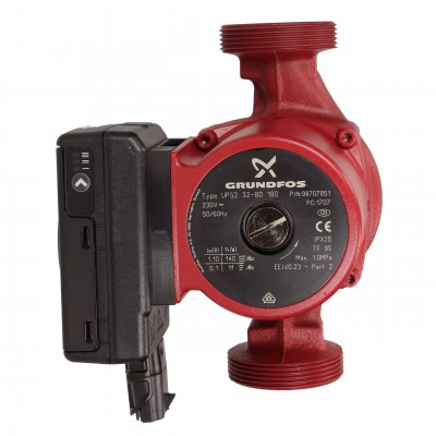 Umwälzpumpe Grundfos UPS2 32-80 180, Förderhöhe 8 m, Fördermenge 3,6 m³/h, Leistung 140 W - Produktvergleich