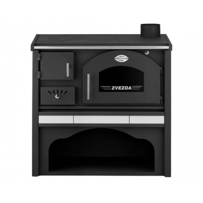 Küchenofen mit Backofen und Kochplatte Zvezda, Modell Classic GF Keramik, Leistung 5.7kW - Kaminofen