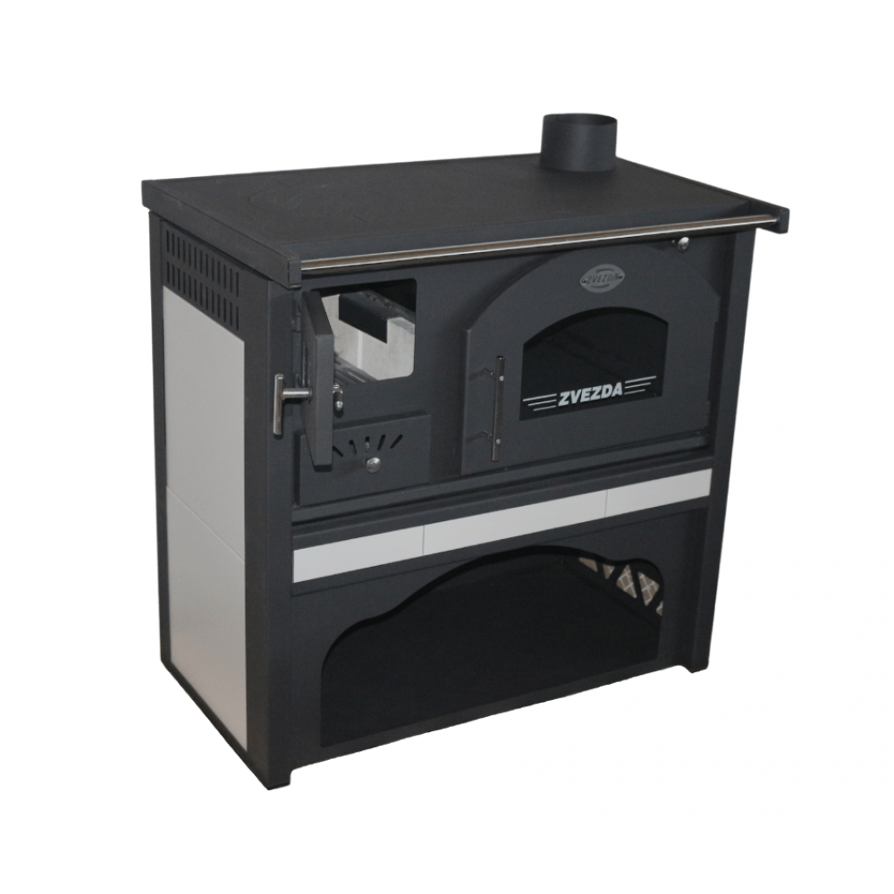Küchenofen / Küchenhexe mit Backofen und Kochplatte Zvezda, Modell Classic GFS Keramik, Leistung 5.9 kW | Küchenofen / Küchenhexe |  |