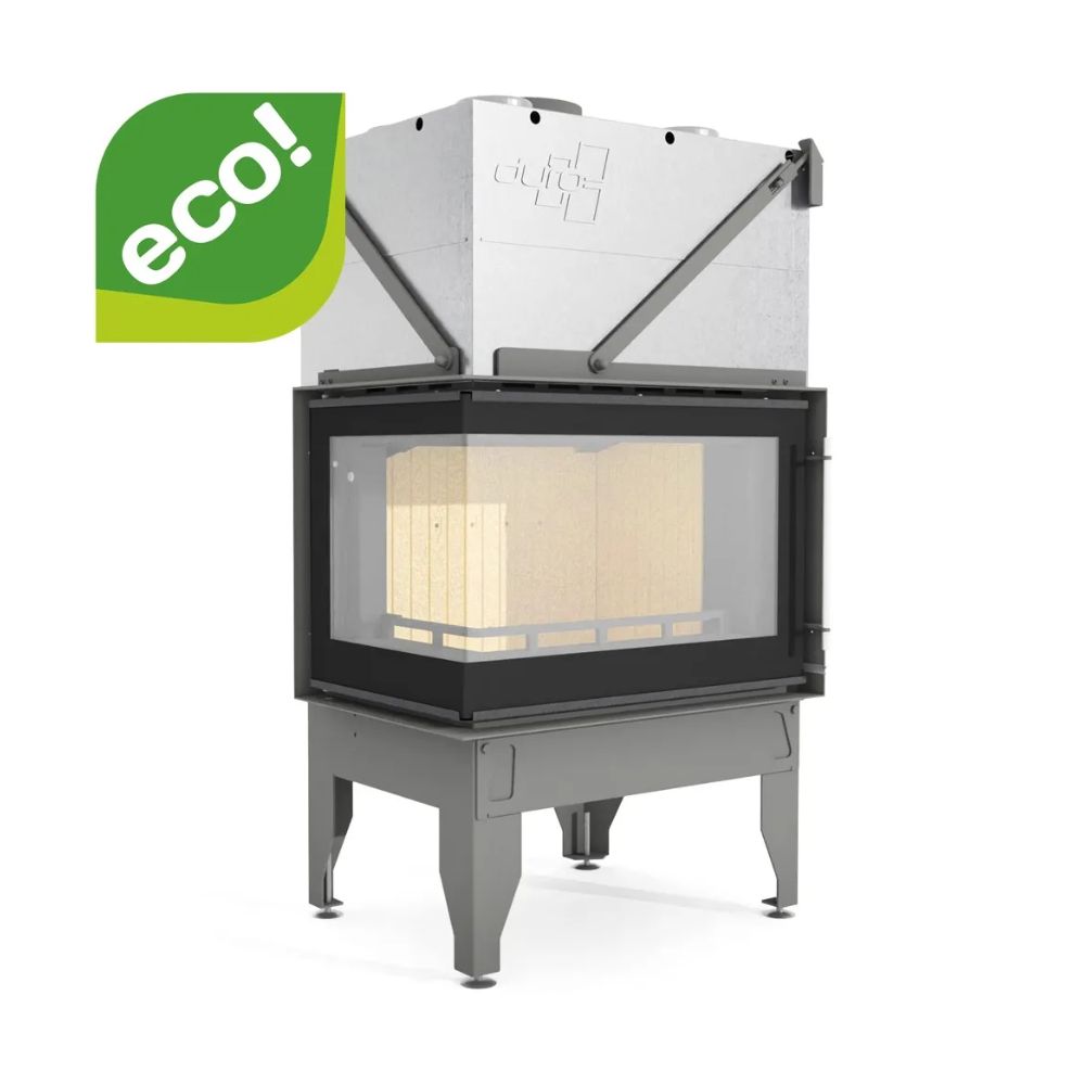 Kamin UNIFLAM 760 DURO mit Luftkanälen und Luftzufuhr, linke Seite, 10,8 kW | Kamineinsatz | Kamin |