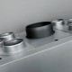 Kamin UNIFLAM 860 EVO PBS mit Luftkanälen und Luftzufuhr, gebogenes Glas, rechte Seite, 15 kW | Kamineinsatz | Kamin |