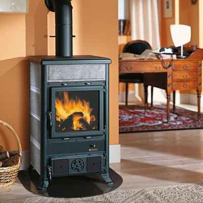 Italienischer Kaminofen, Holzofen La Nordica Rossella R1 Naturstein, 9kW - La Nordica