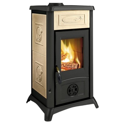 Italienischer Kaminofen, Holzofen La Nordica Gemma Ecru, 6.5kW - La Nordica