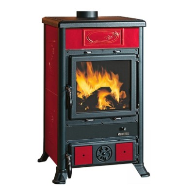 Italienischer Kaminofen, Holzofen La Nordica Rossella R1 Rot, 9kW - La Nordica