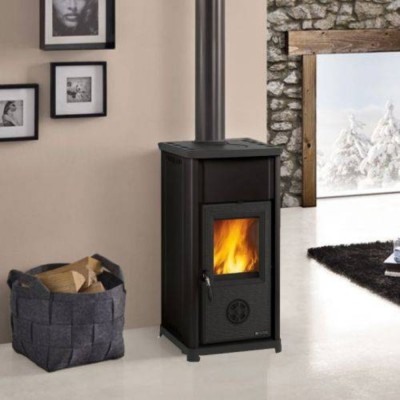 Italienischer Kaminofen, Holzofen La Nordica Tea Schwarz, 7kW - La Nordica