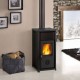 Italienischer Kaminofen, Holzofen La Nordica Tea Schwarz, 7kW | Holzofen | Kaminofen |