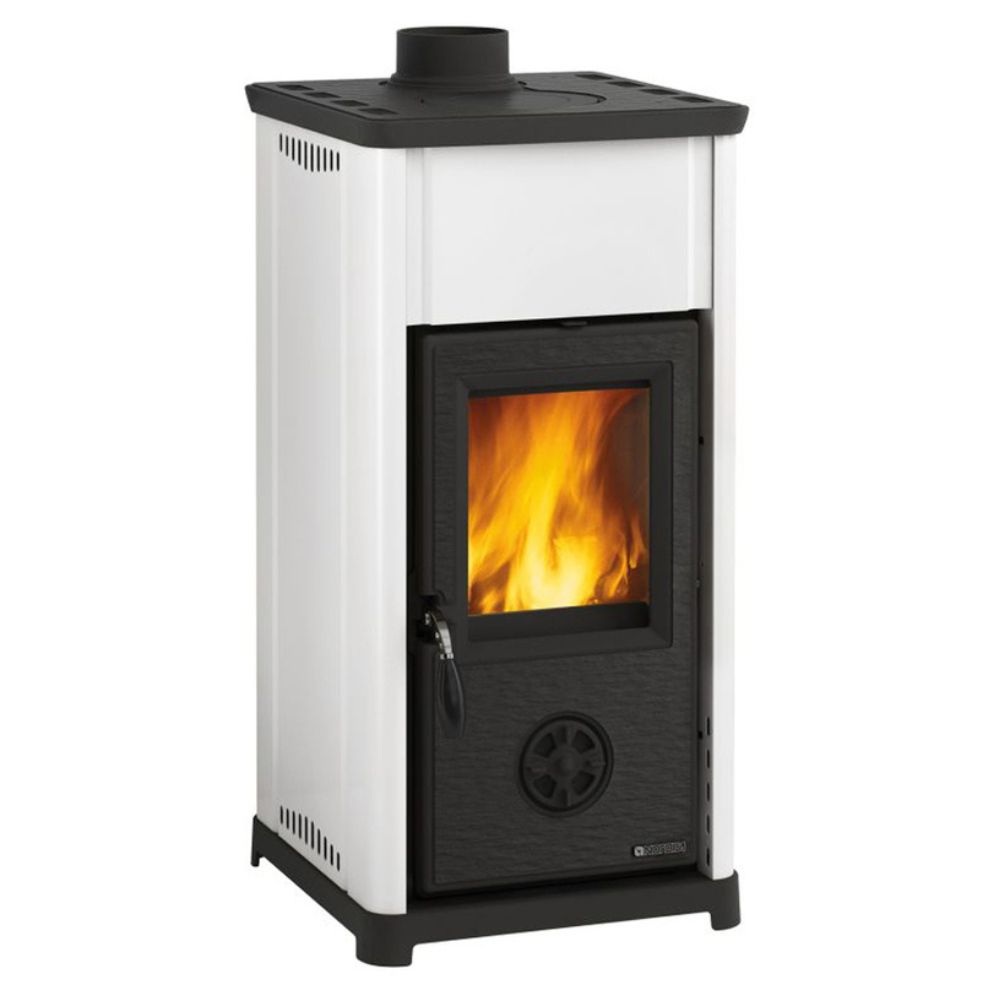 Italienischer Kaminofen, Holzofen La Nordica Tea Weiß, 7kW | Holzofen | Kaminofen |