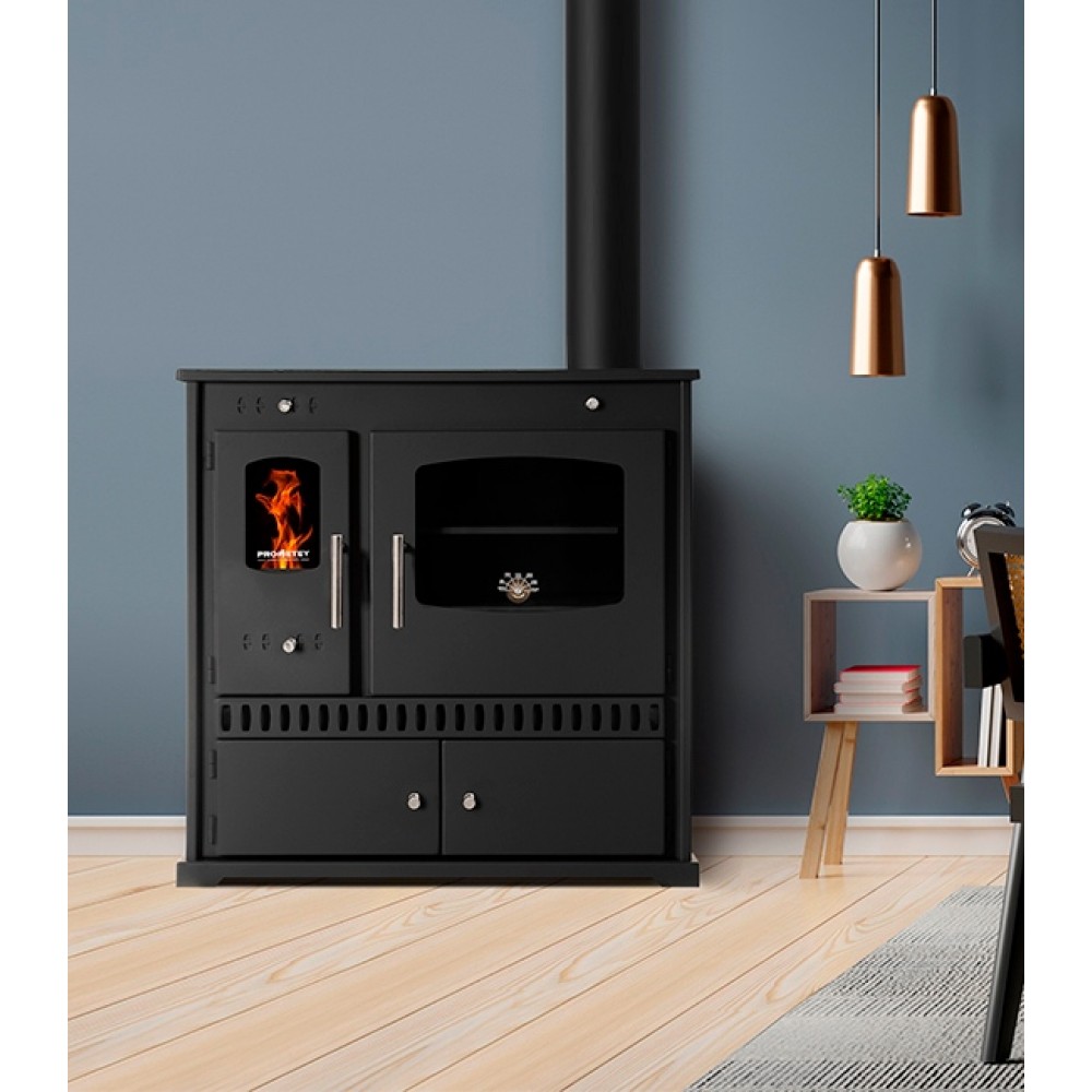 Küchenofen / Küchenhexe Prometey Perfect Eco, 7kW | Kaminofen - Holzofen mit Backfach | Kaminofen |