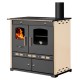 Küchenofen / Küchenhexe Prometey Perfect Eco Lux mit rechtem Abzug, Elfenbein, 7.1kW | Kaminofen - Holzofen mit Backfach | Kaminofen |