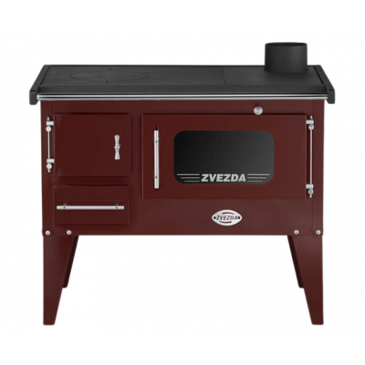 Küchenofen / Küchenhexe mit Backofen und Kochplatte Zvezda, Modell Narodna E Braun, Beine, Leistung 6.1 kW - Produktvergleich
