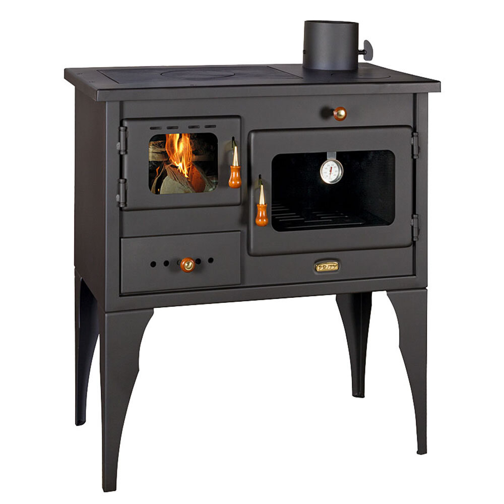 Küchenofen / Küchenhexe Prity mit Backofen und Kochplatte, Modell 1P34L, Leistung 10.1kW, Füße | Küchenofen / Küchenhexe |  |