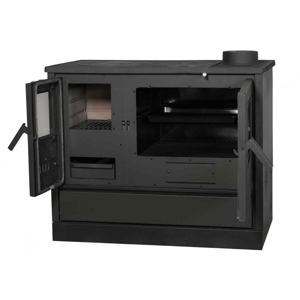 Küchenofen mit Backofen und Kochplatte Balkan Energy, Modell 4020 Cappuccino, Obere Platte aus Gusseisen, Leistung 7.9kW | Küchenofen / Küchenhexe |  |