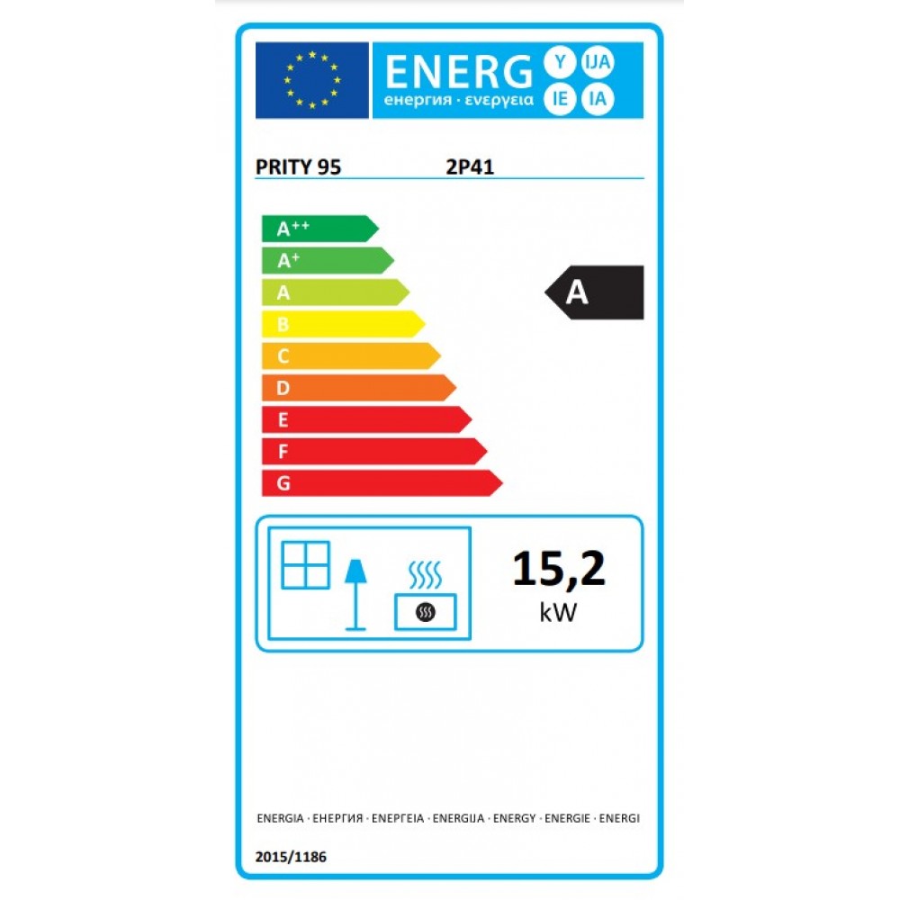 Küchenofen Prity mit Backofen und Kochplatte, Modell Prity 2P41, Leistung 15.2kW | Küchenofen | Holz |