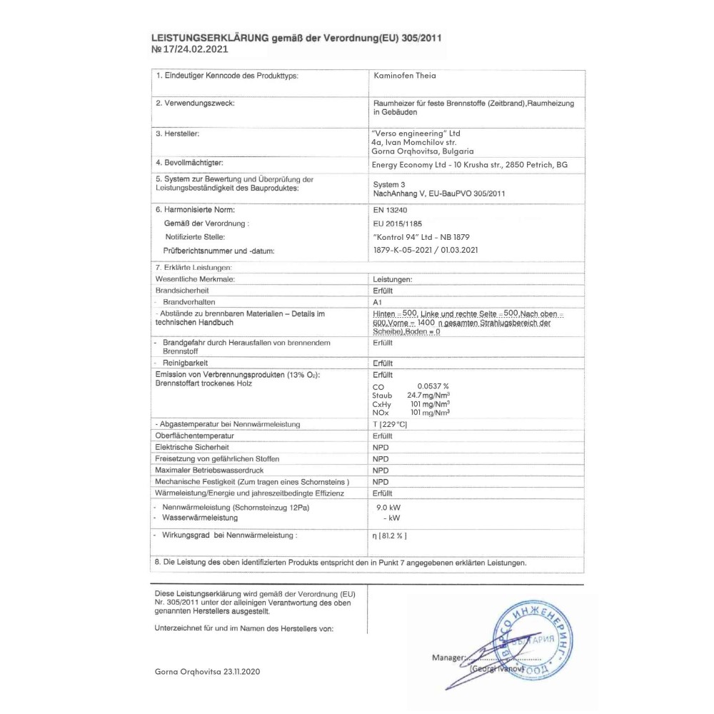 Kaminofen, Holzofen Verso Theia, Leistung 9kW | Holzofen | Kaminofen |