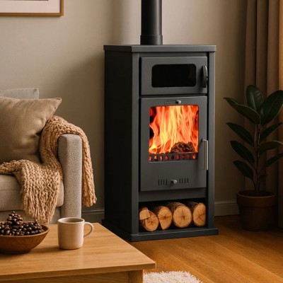 Kaminofen, Holzofen mit Backfach Balkan Energy, Modell Troy, Leistung 7.8kW - Produktvergleich
