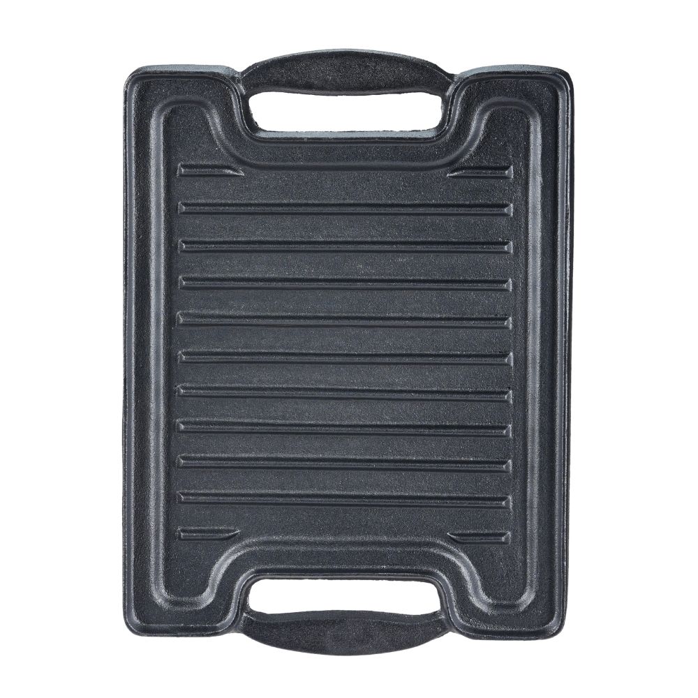Doppelseitige Grillplatte aus Gusseisen, 36x25 cm | Gusseisenplatte |  |