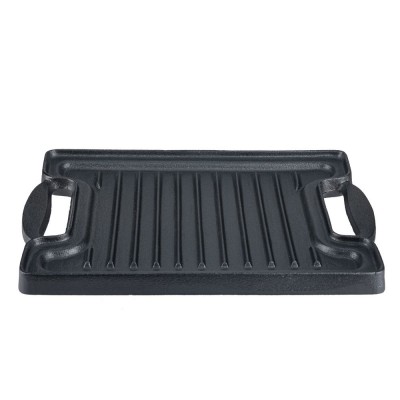 Doppelseitige Grillplatte aus Gusseisen, 36x25 cm - Gusseisenplatte