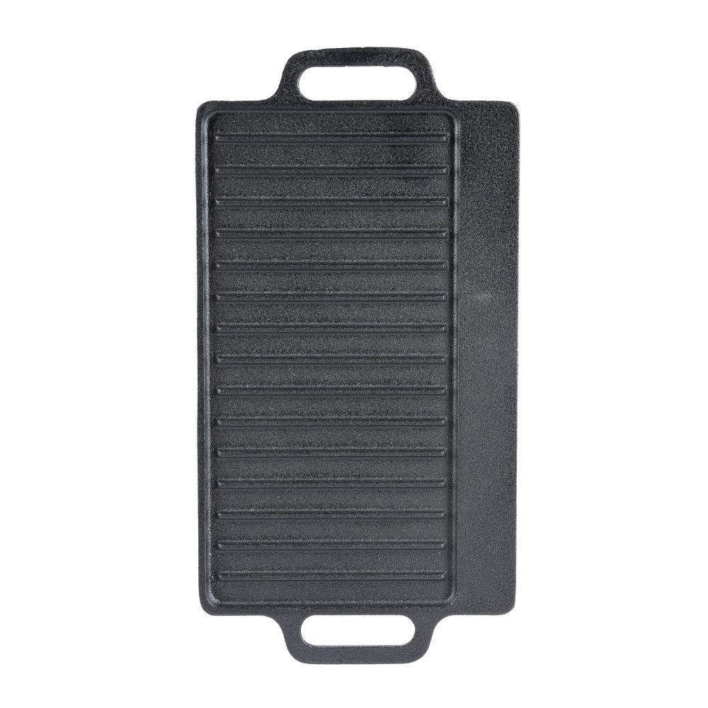 Doppelseitige Grillplatte aus Gusseisen, 38x23 cm | Gusseisenplatte |  |