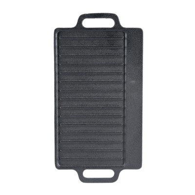 Doppelseitige Grillplatte aus Gusseisen, 38x23 cm - Gusseisenplatte
