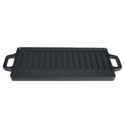 Doppelseitige Grillplatte aus Gusseisen, 43x23 cm - Gusseisenplatte