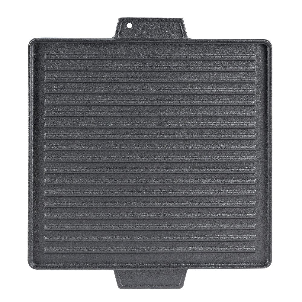 Doppelseitige Grillplatte aus Gusseisen, 38x38 cm | Gusseisenplatte |  |