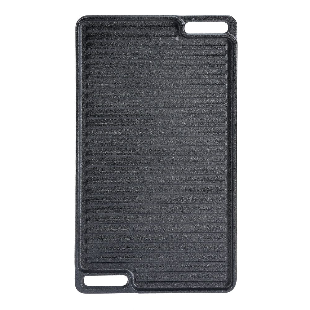 Doppelseitige Grillplatte aus Gusseisen, 46x26 cm | Gusseisenplatte |  |