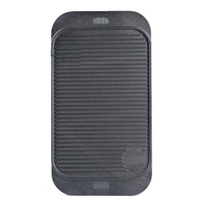 Doppelseitige Grillplatte aus Gusseisen, 48x26 cm - Gusseisenplatte
