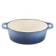 Emaillierter Gusseisen Topf, Blau, oval, 33x27cm | Gusseisen Topf |  |