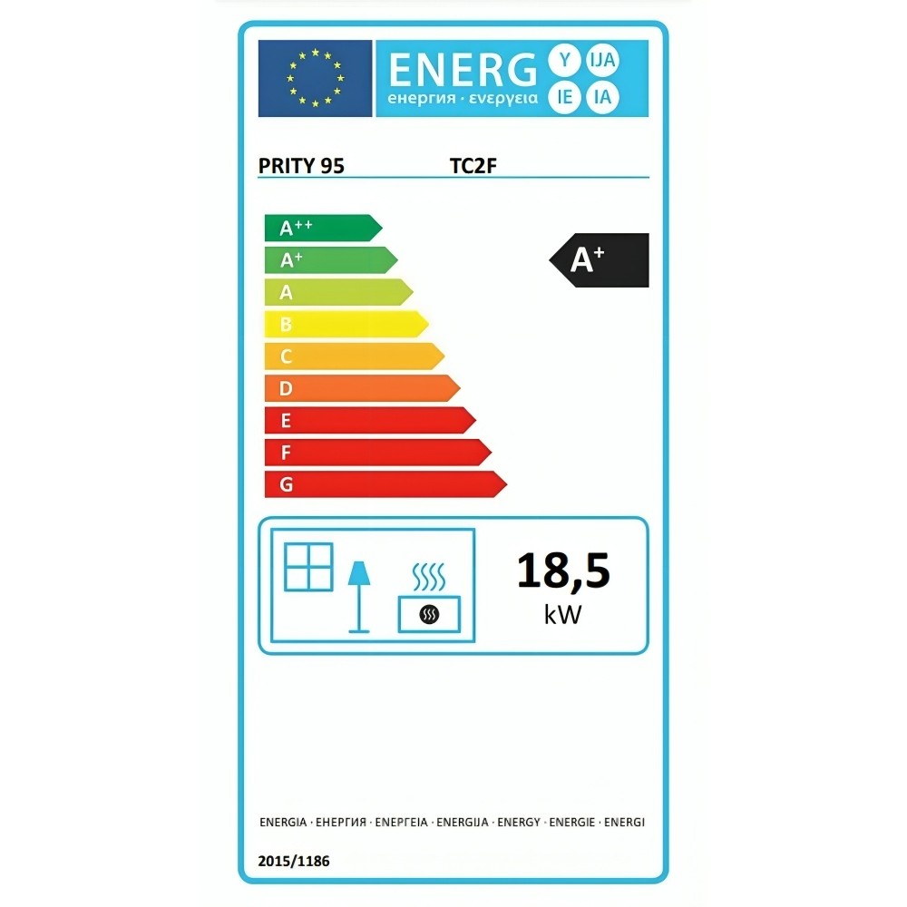 Kamineinsatz, Kamin Prity, Modell TC2F, Leistung 18.5kW, Gebläse, Gusseisentür, Panoramablick | Kamin | Kamineinsatz |