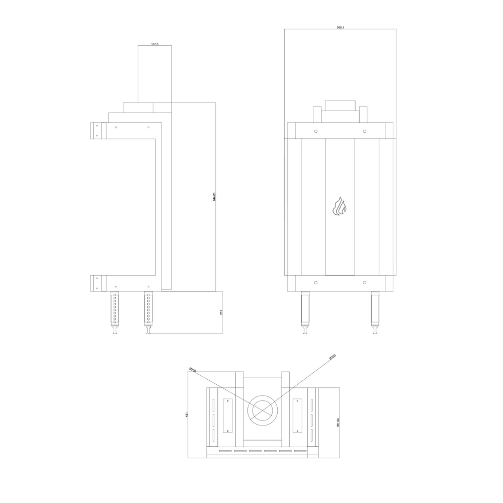 Gaskamin Velmora Fire GAS STANDING PANORAMA, 3.9kW - 6.0kW | Gaskamin | Kamin |