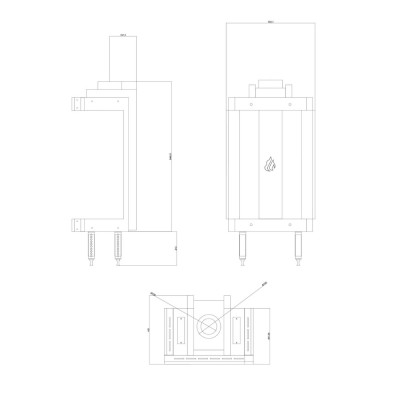 Gaskamin Velmora Fire GAS STANDING PANORAMA, 3.9kW - 6.0kW - Kamin