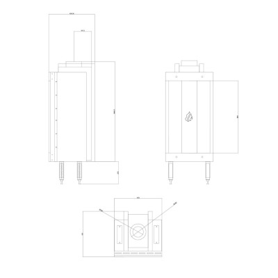 Gaskamin Velmora Fire GAS STANDING STRAIGHT, 3.9kW - 6.0kW - Kamin