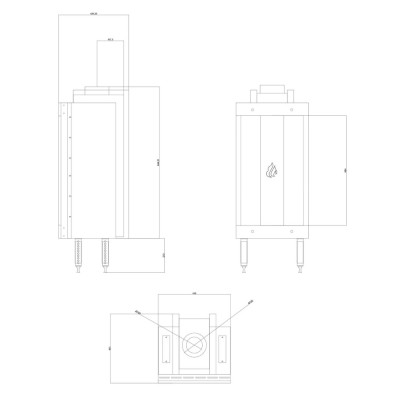 Gaskamin Velmora Fire GAS STANDING TUNNEL, 3.9kW - 6.0kW - Kamin