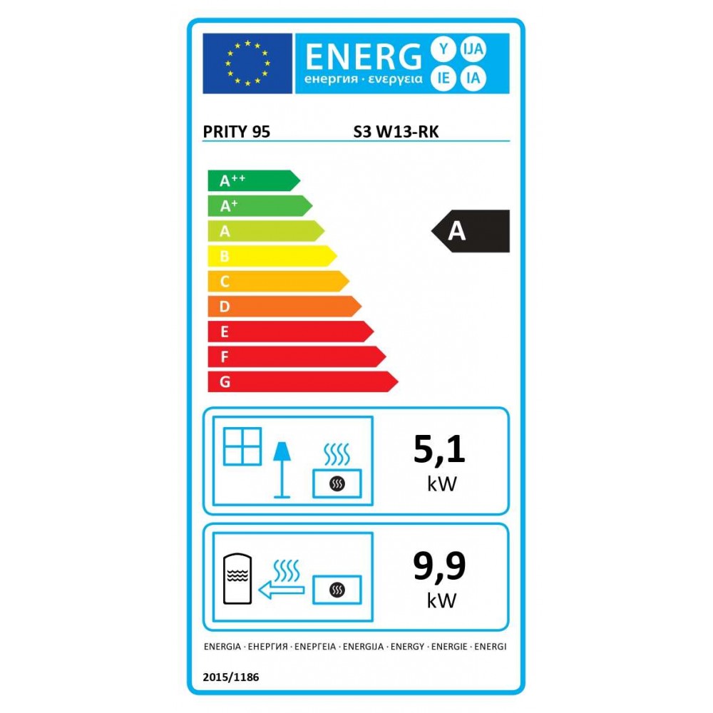 Kaminofen Wasserführend Prity, Modell S3 W13 RK Alba, Leistung 15kW, Keramikverkleidung | Wasserführender Kaminofen | Kaminofen |