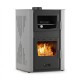 Kaminofen, Holzofen Wasserführend mit Backfach Velmora Fire ATS HYDRO ΜΑSΙΝΑ 90-25 Grau, 25kW | Holzofen | Kaminofen |